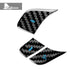 3PCS Carbon Fiber Steering Wheel Voice Button Trim For Corvette C8 2020-2022